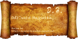 Dévald Hajnalka névjegykártya