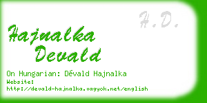 hajnalka devald business card